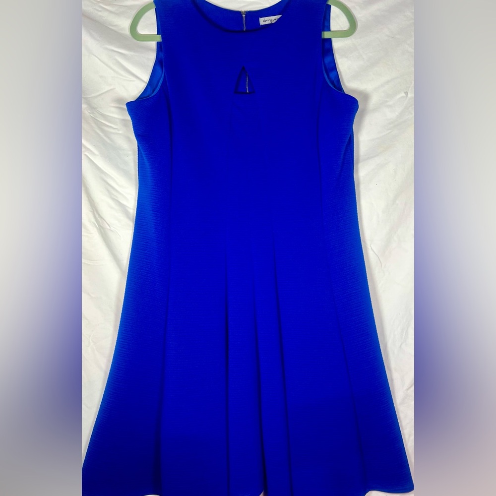 Danny & Nicole Blue Asymmetrical A-Line Dress for Night Out